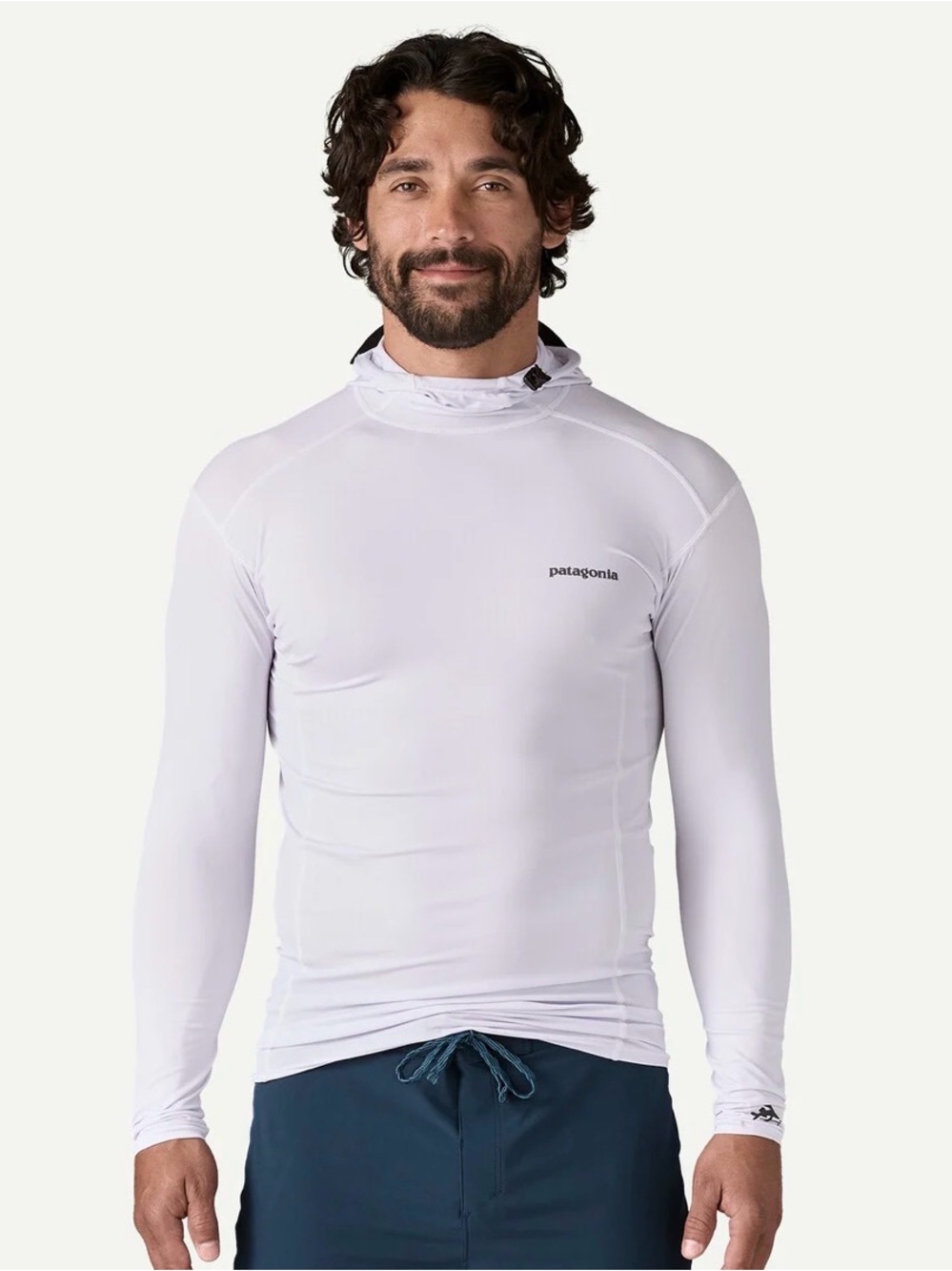 Patagonia Men's White Surf Hoodie Small EUC